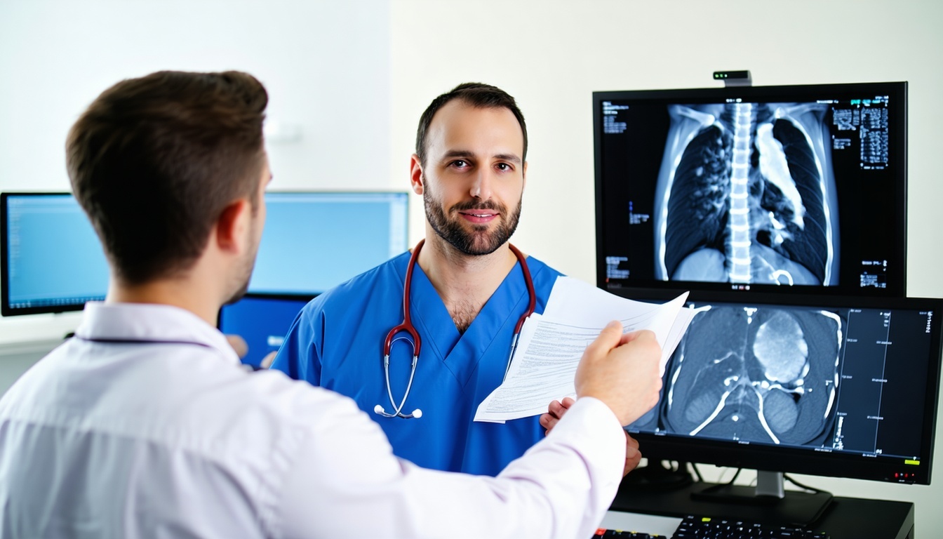 Equipo médico monitoreando a paciente con fibromialgia